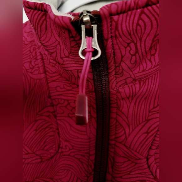 Eddie Bauer Rugged RipStop Textured Microfleece Berry Jacket Trail/Ski Large - Picture 6 of 16